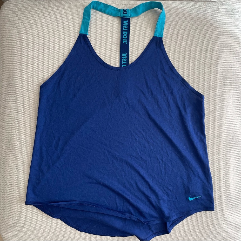 Good condition size M Nike dri-fit loose tank - blue